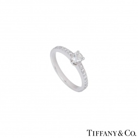 Tiffany & Co. Platinum Diamond Ring 0.33ct G/VS1